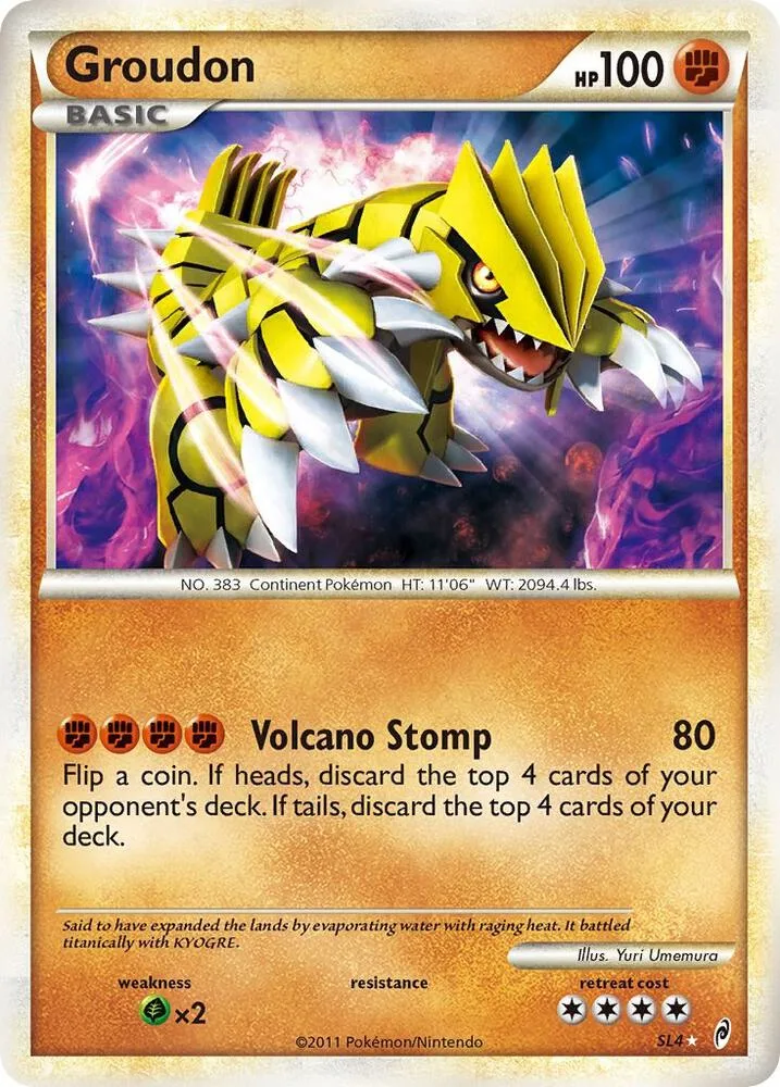 Groudon (Shiny) Holofoil card