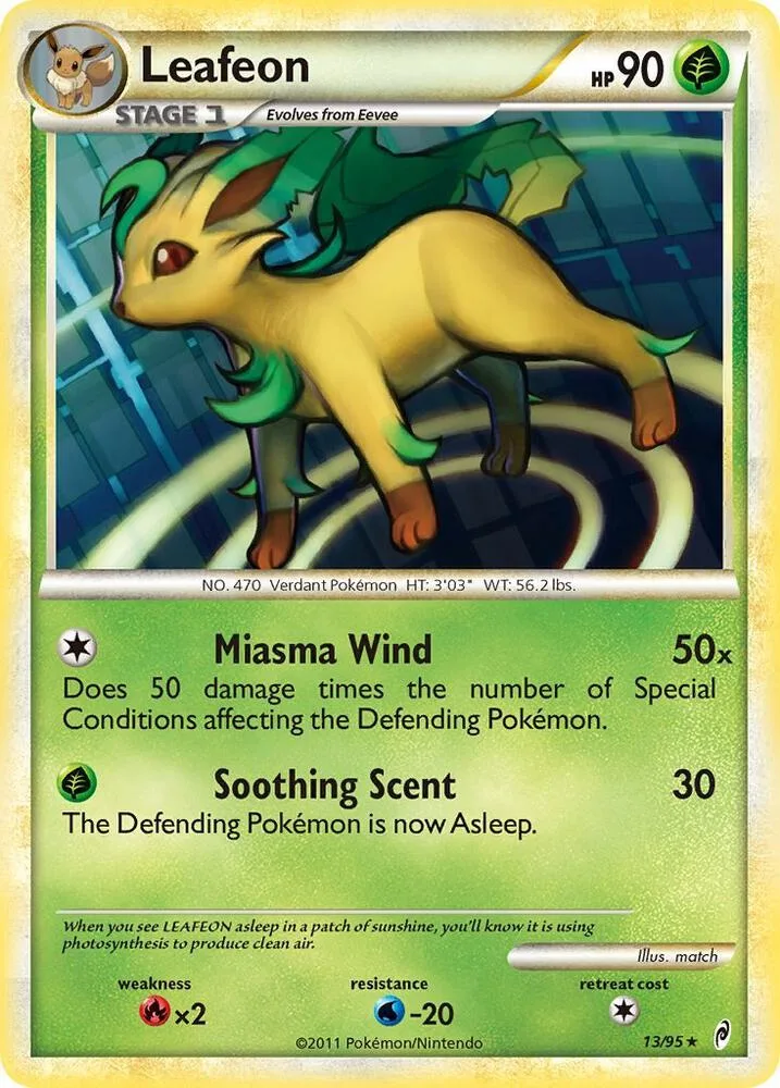 Leafeon card front