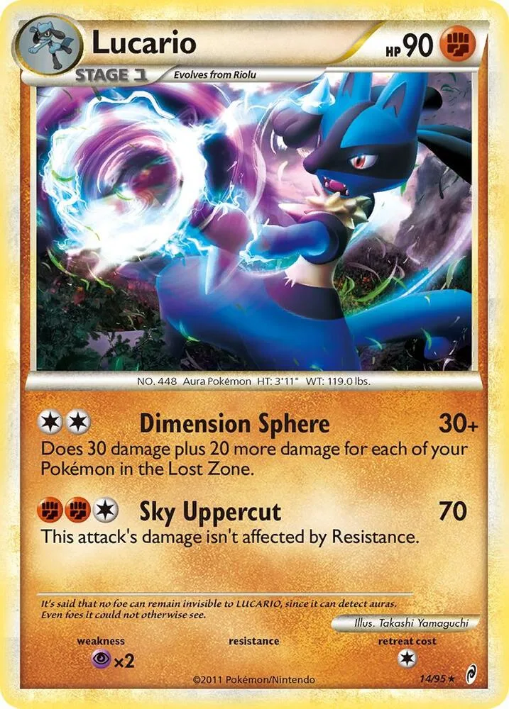 Lucario card front