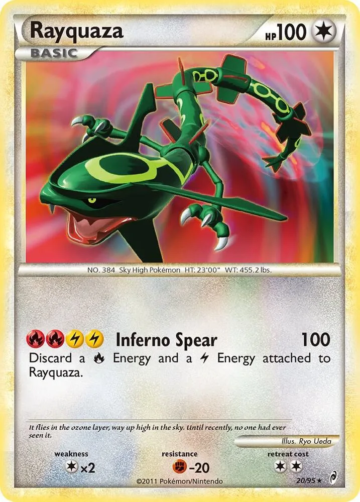 Rayquaza card front