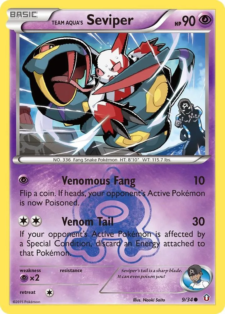 Team Aqua's Seviper card front