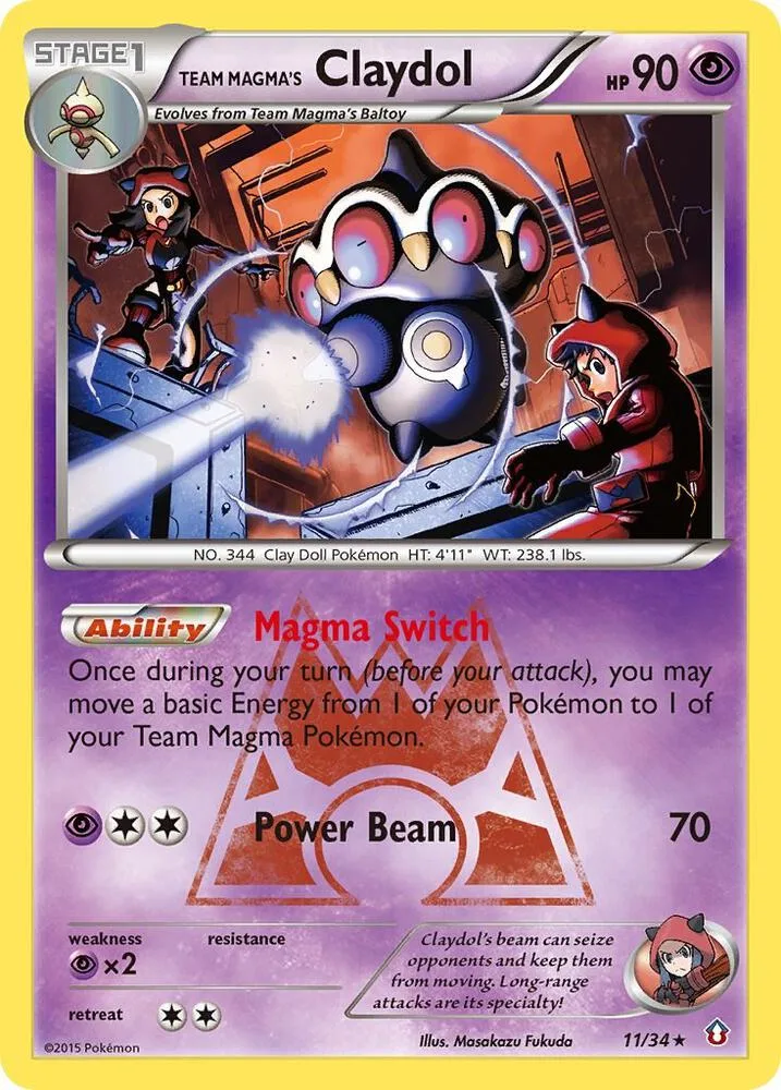 Team Magma's Claydol card front