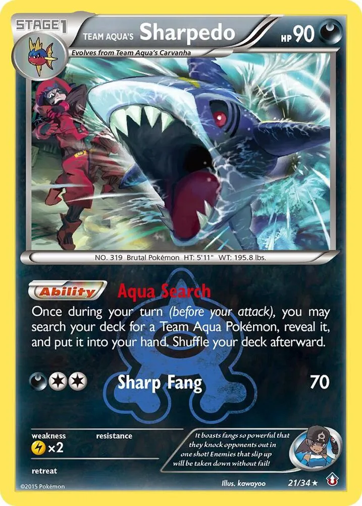 Team Aqua's Sharpedo card front
