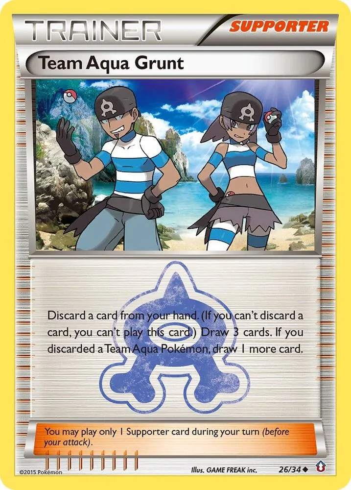 Team Aqua Grunt card front