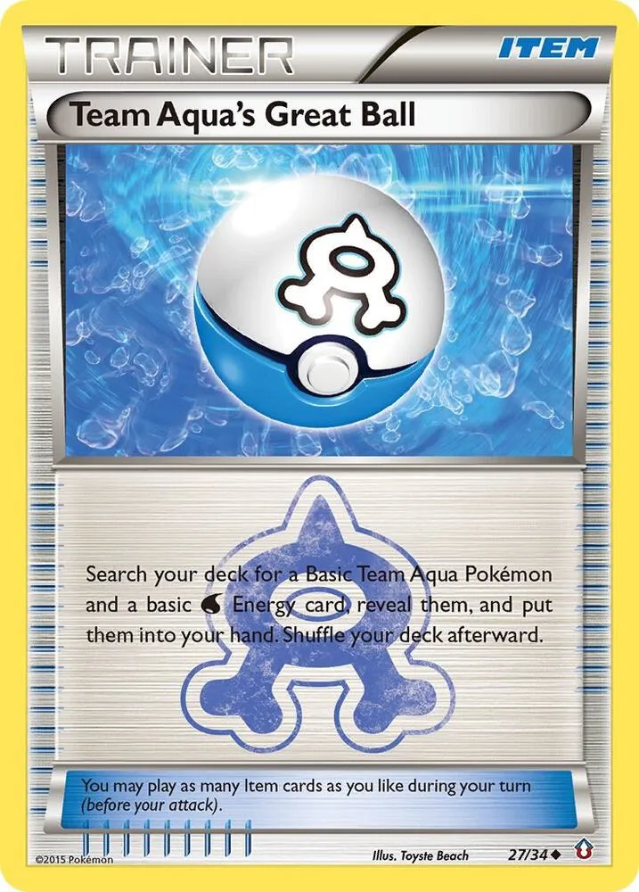 Team Aqua's Great Ball card front