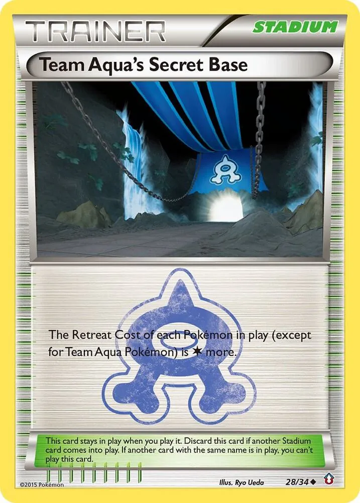 Team Aqua's Secret Base card front