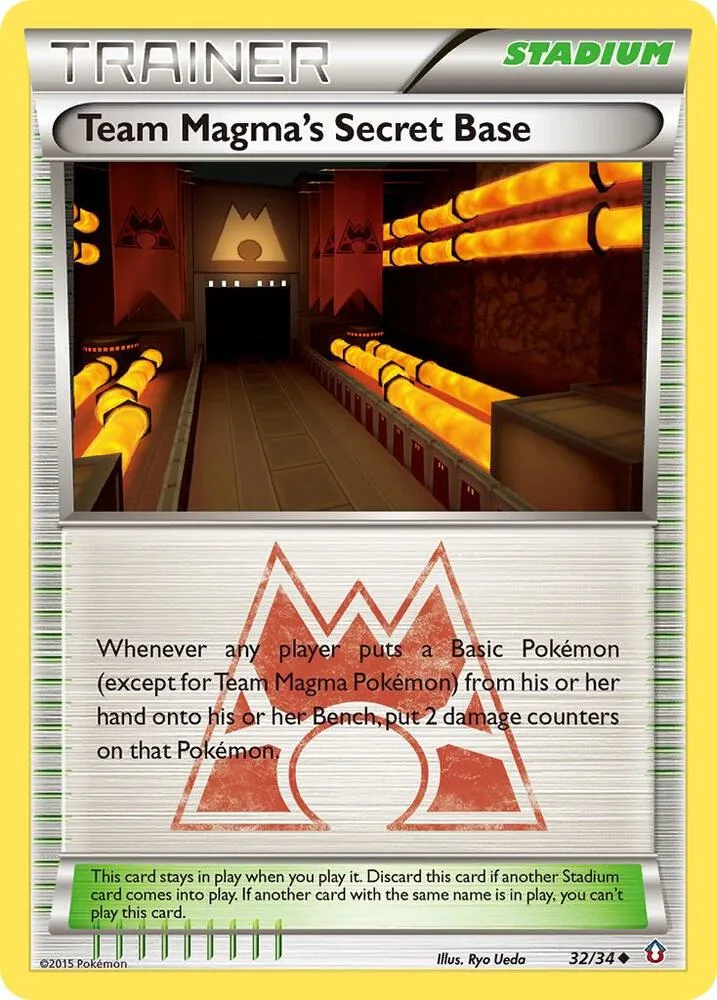 Team Magma's Secret Base card front