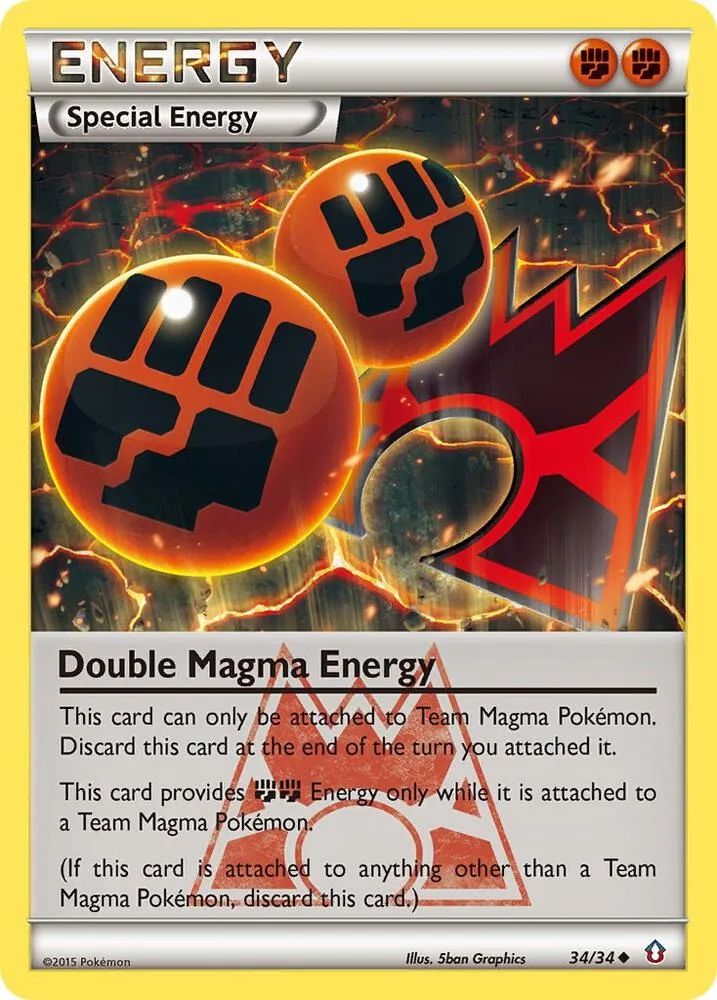 Double Magma Energy card front