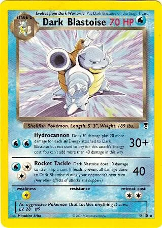 Dark Blastoise (WotC Legendary Collection) card front
