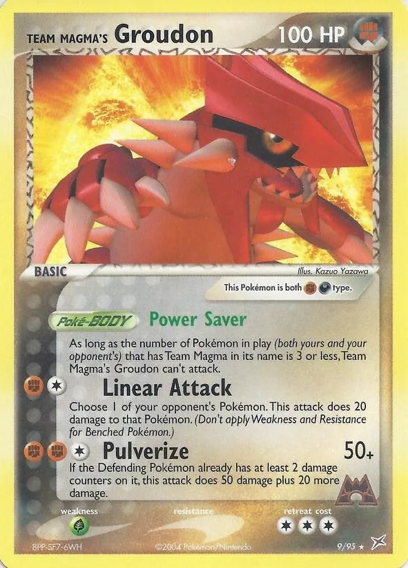 Team Magma's Groudon (EX Team Magma vs Team Aqua) card front