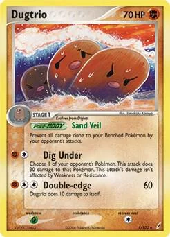 Dugtrio (EX Crystal Guardians) card front
