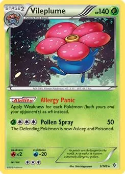 Vileplume (BW Boundaries Crossed) card front