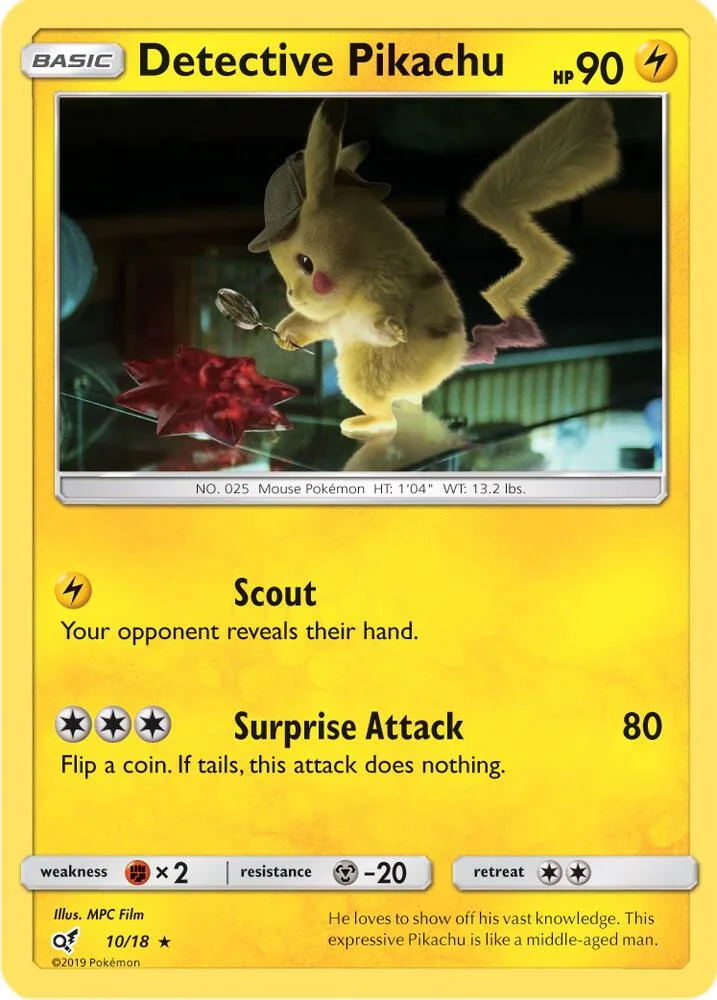 Detective Pikachu card front