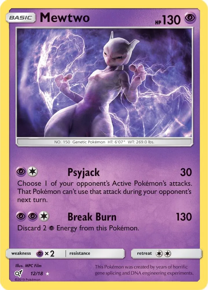 Mewtwo card front