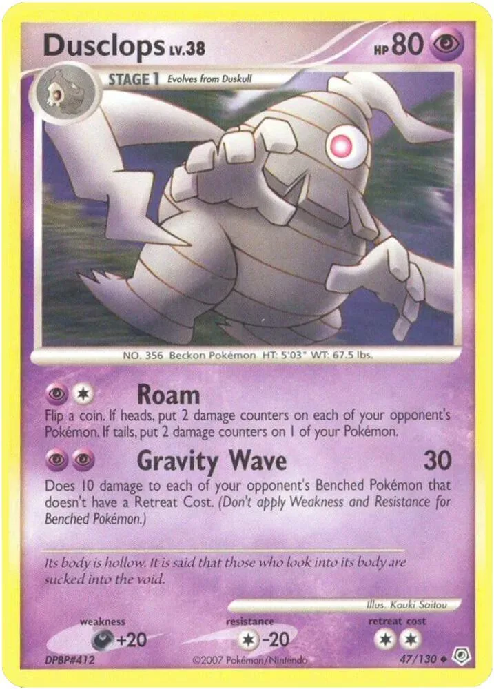 Dusclops card front
