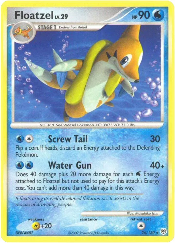 Floatzel card front