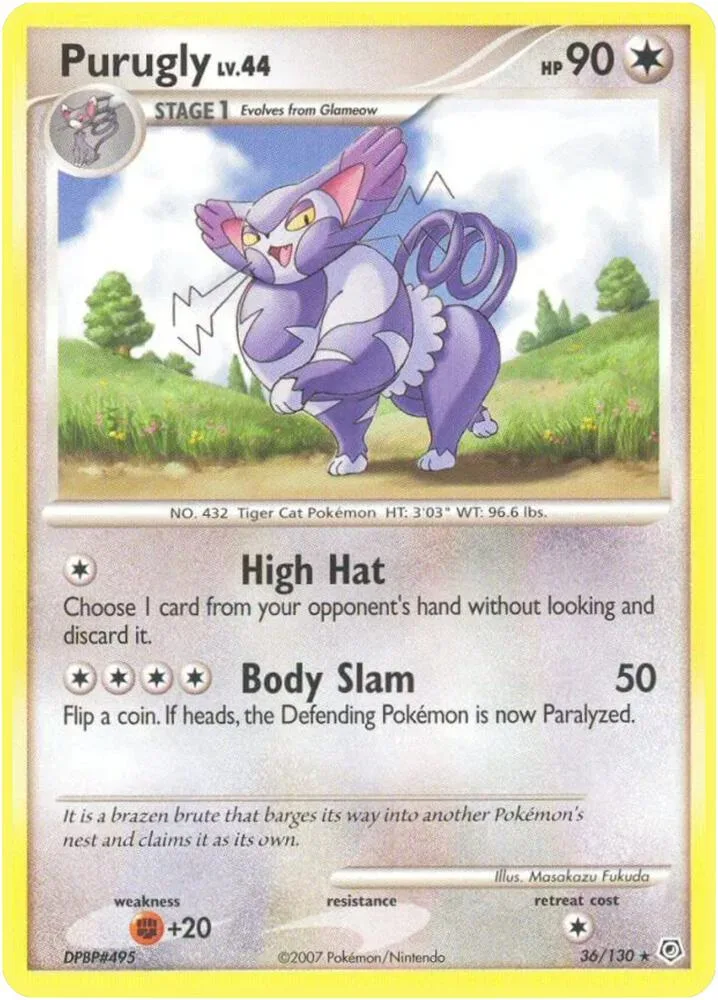Purugly card front