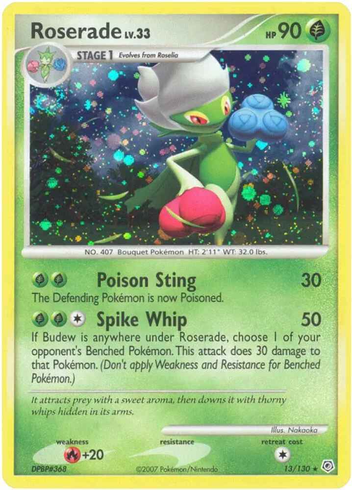 Roserade card front