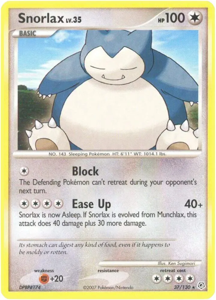 Snorlax card front