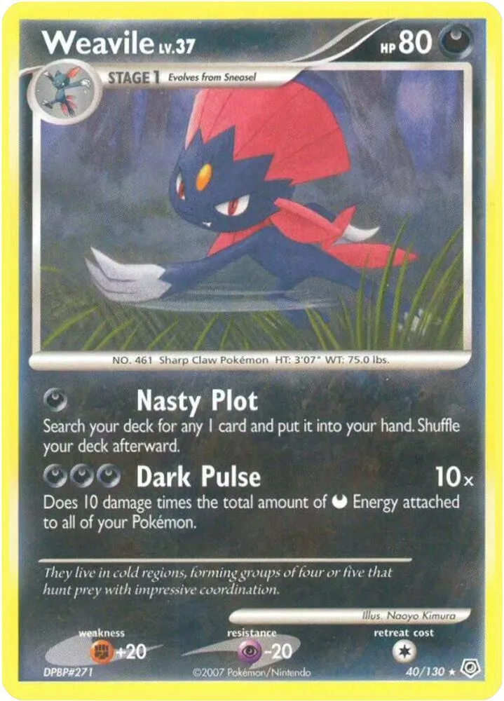 Weavile card front