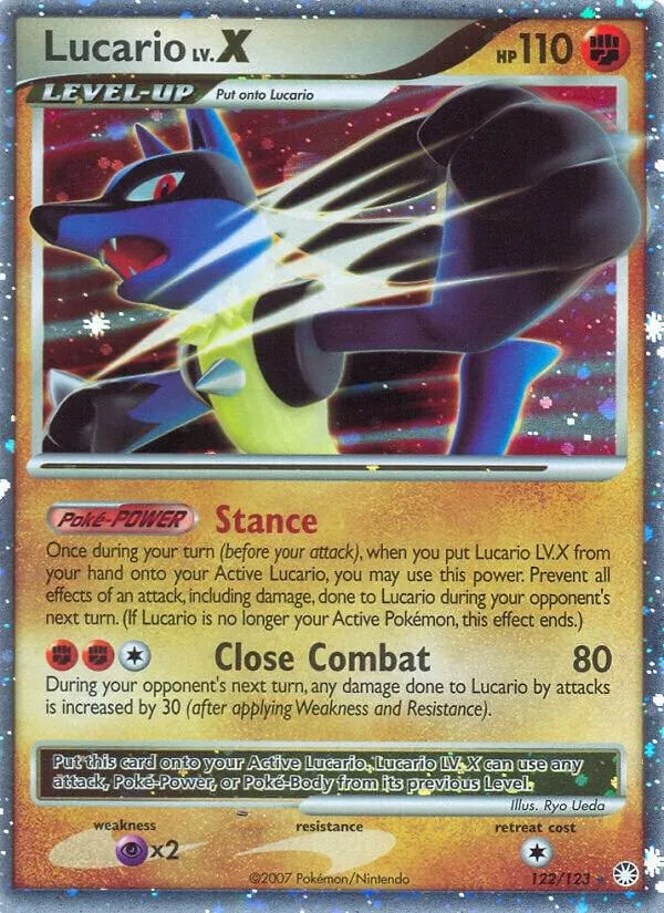 Lucario LV.X Holofoil card