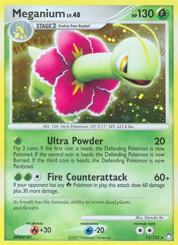 Meganium card front