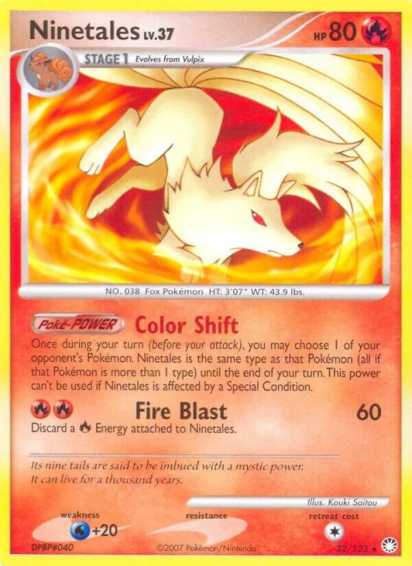 Ninetales card front