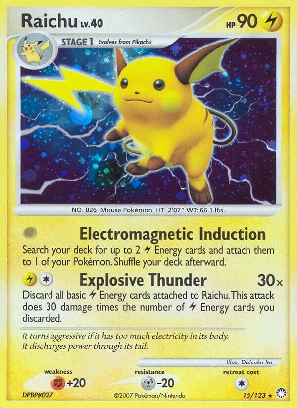 Raichu card front