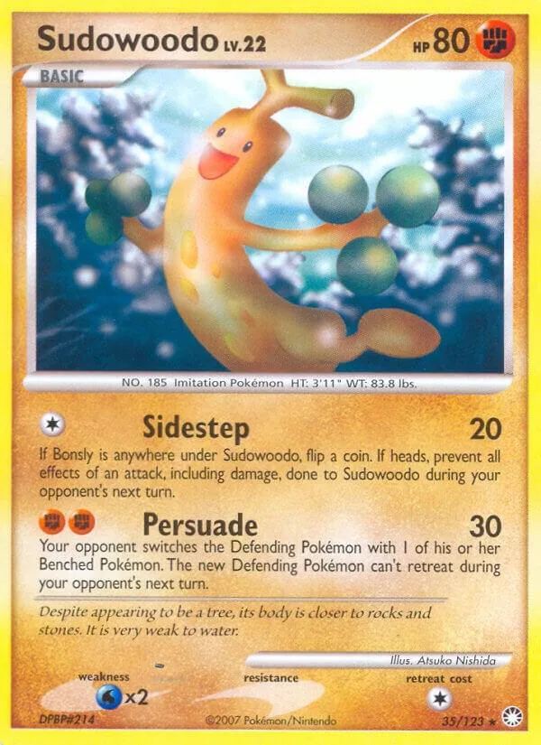 Sudowoodo card front