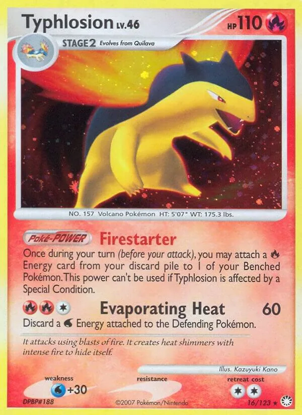 Typhlosion card front