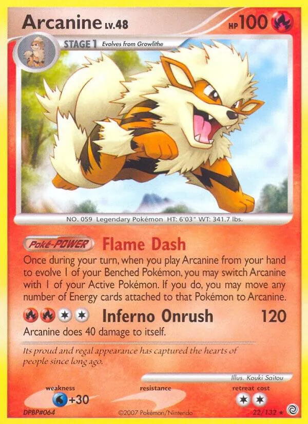 Arcanine card front