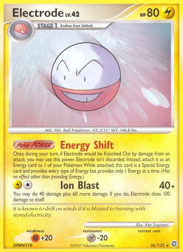 Electrode card front