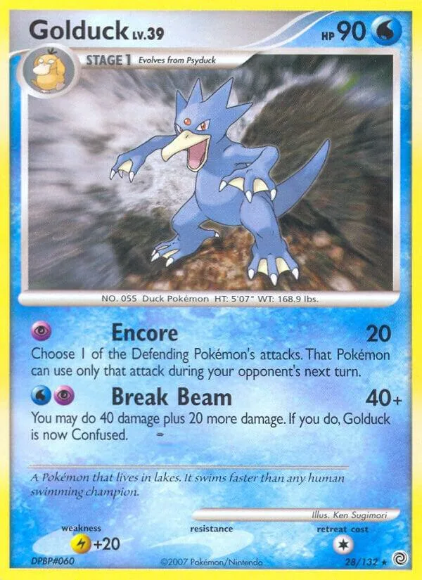 Golduck card front