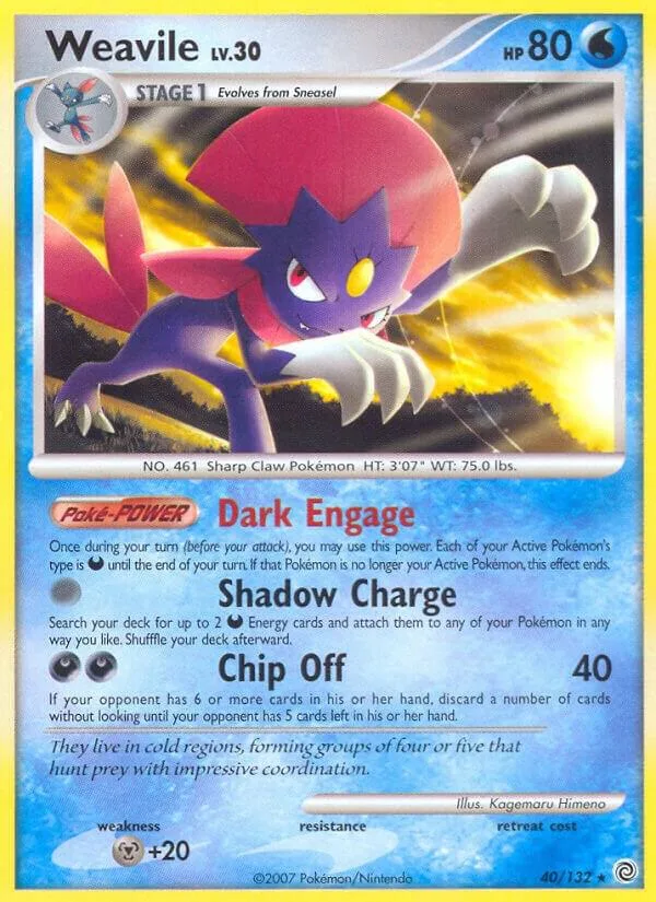 Weavile card front