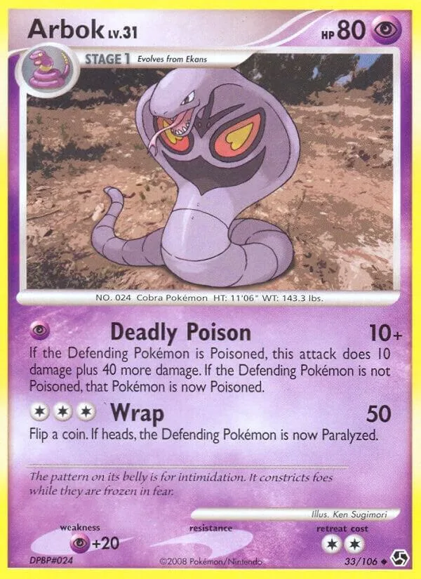 Arbok card front