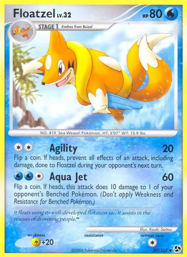 Floatzel card front
