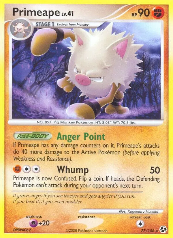 Primeape card front