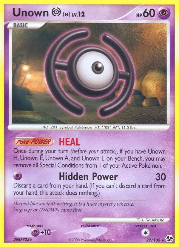 Unown [H] card front