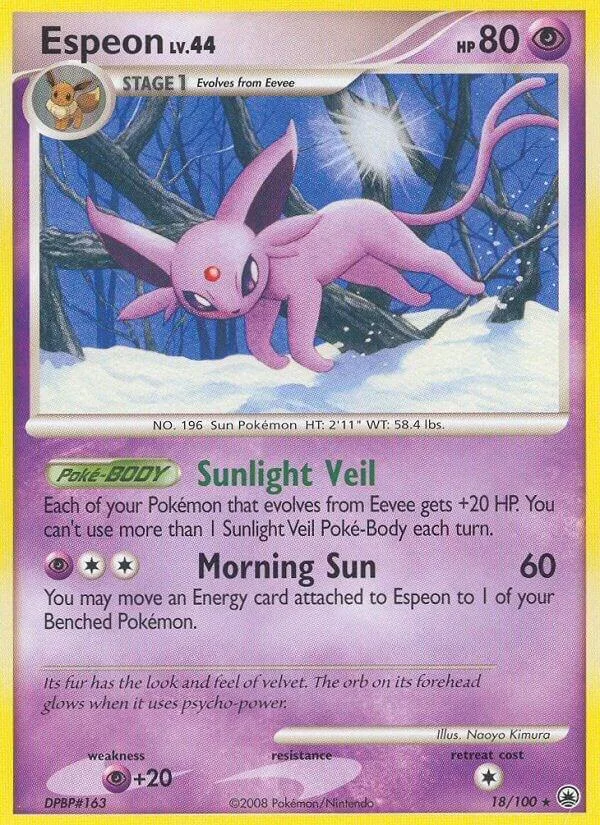 Espeon card front