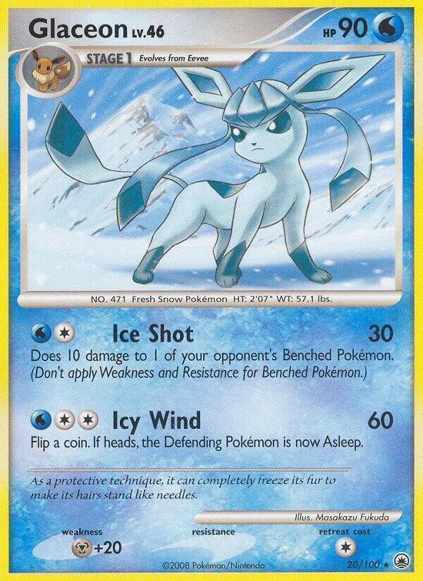 Glaceon card front