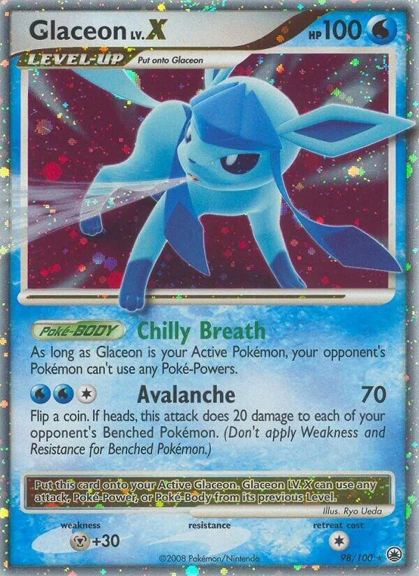 Glaceon LV.X Holofoil card