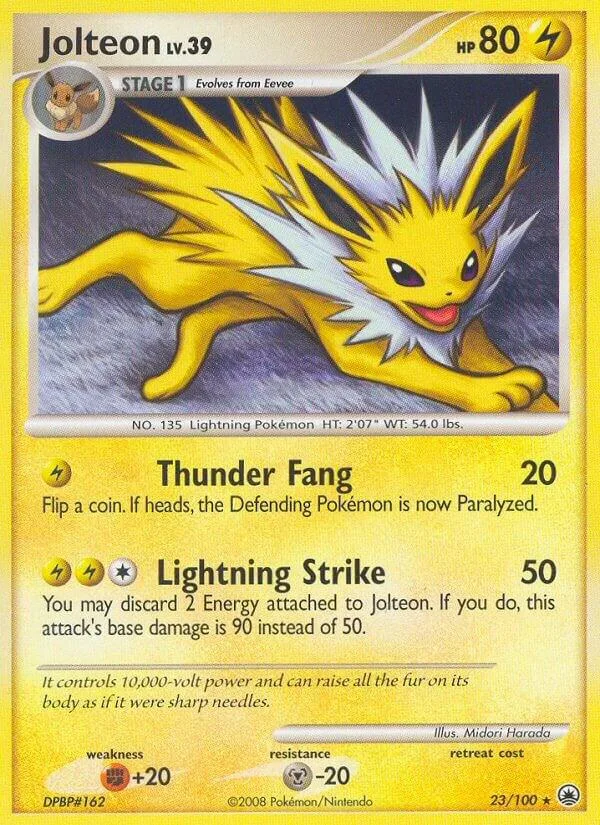 Jolteon card front