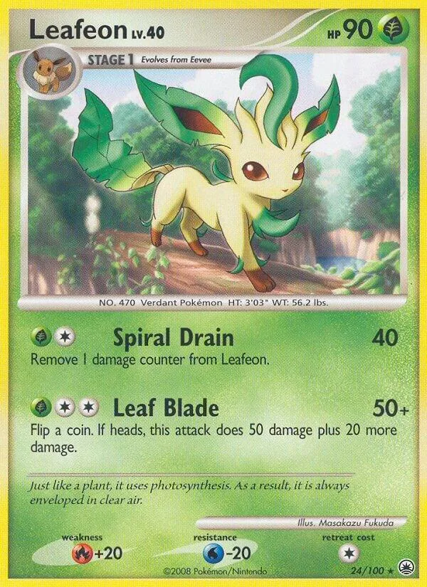 Leafeon card front