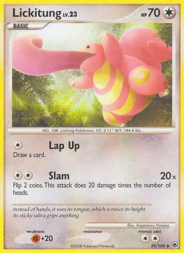 Lickitung card front