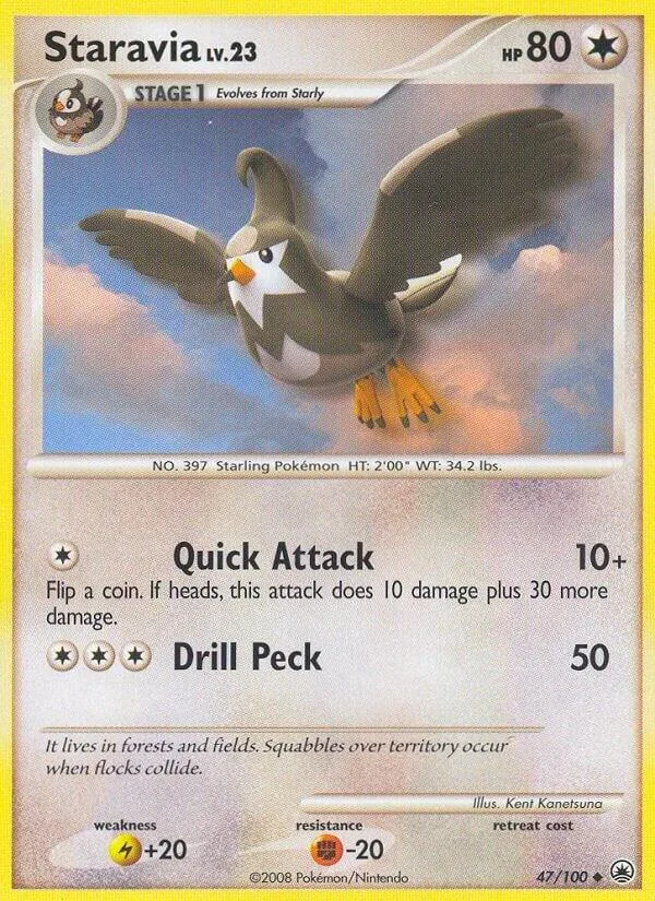 Staravia card front