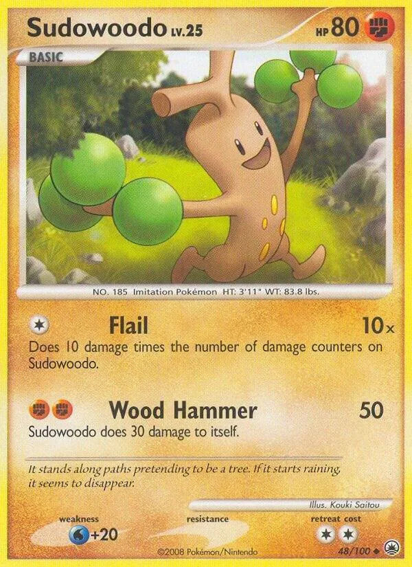Sudowoodo card front