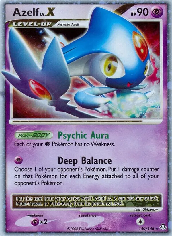 Azelf LV.X Holofoil card