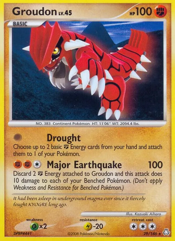 Groudon card front