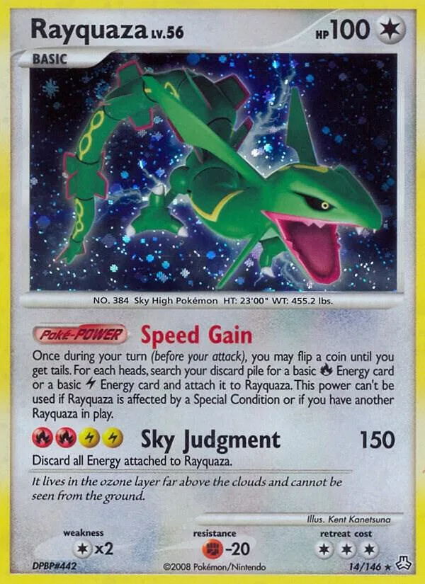 Rayquaza card front
