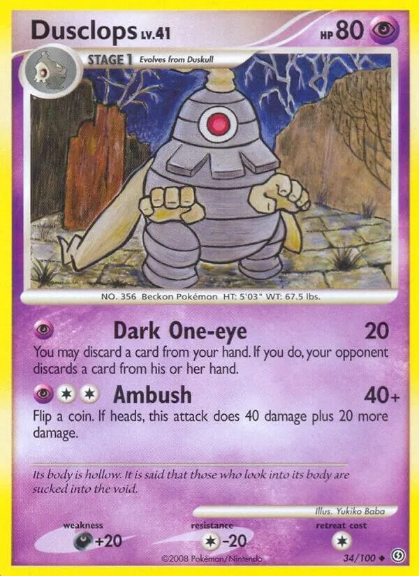 Dusclops card front